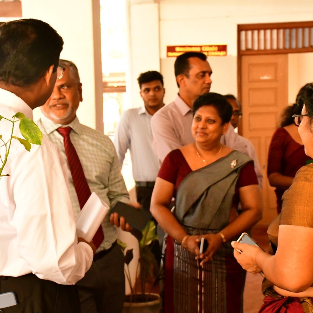Guests attending a VALID Centre opening activity