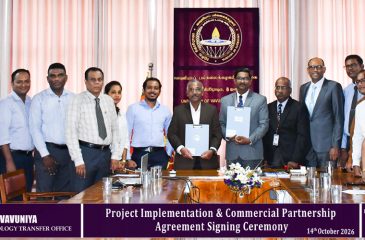 Agreement Signing Ceremony between the University of Vavuniya and Blue Lotus 360