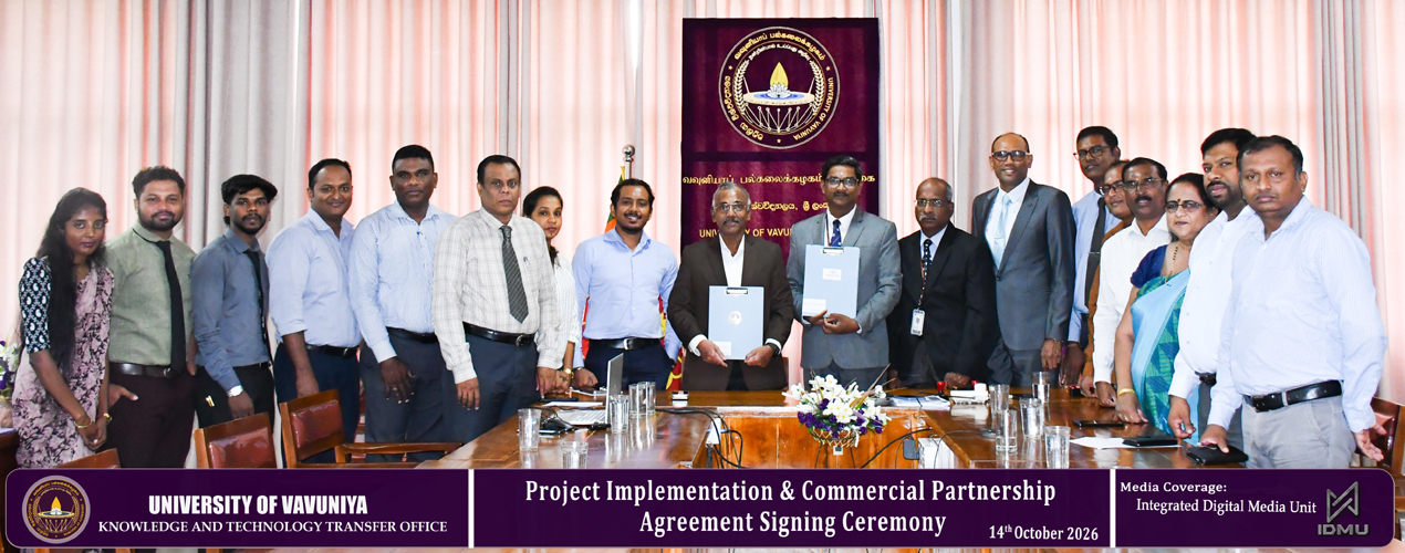 Agreement Signing Ceremony between the University of Vavuniya and Blue Lotus 360